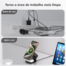 AirBase 3X® – Base de Carregamento Sem Fio 3 em 1 para Celular, Smartwatch e Fones (Qi)