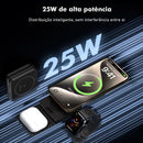AirBase 3X® – Base de Carregamento Sem Fio 3 em 1 para Celular, Smartwatch e Fones (Qi)