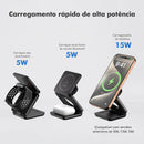 AirBase 3X® – Base de Carregamento Sem Fio 3 em 1 para Celular, Smartwatch e Fones (Qi)