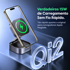 UGREEN Duo Qi2 — Base Magnética para iPhone e AirPods