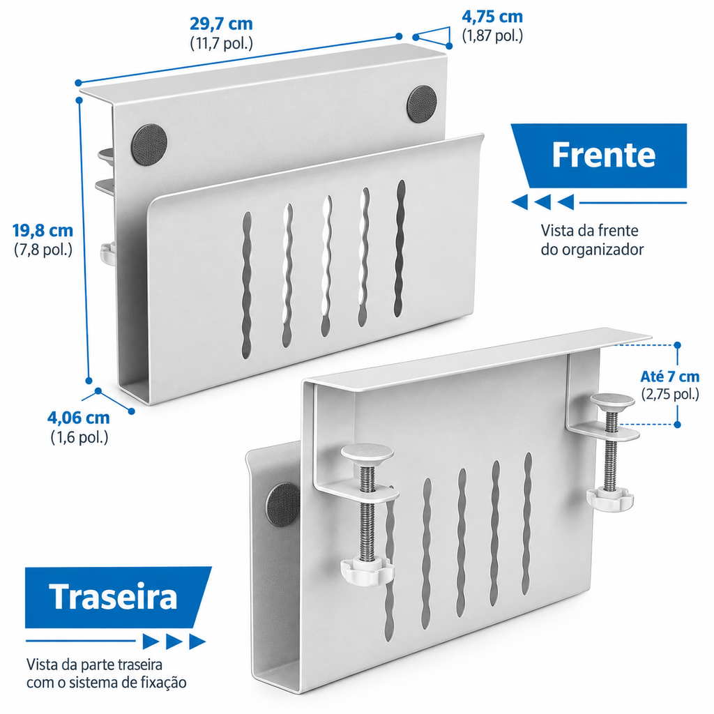 Klahr Side — Organizador Lateral de Mesa