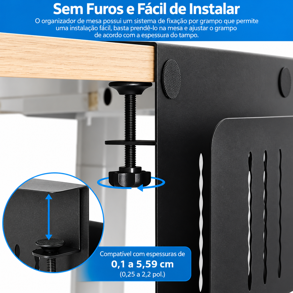 Klahr Side — Organizador Lateral de Mesa
