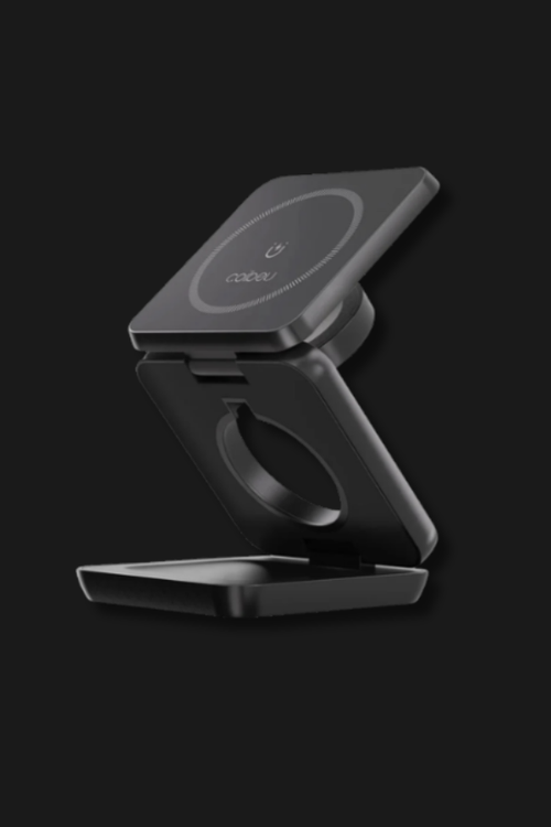 AirBase 3X® – Base de Carregamento Sem Fio 3 em 1 para Celular, Smartwatch e Fones (Qi)