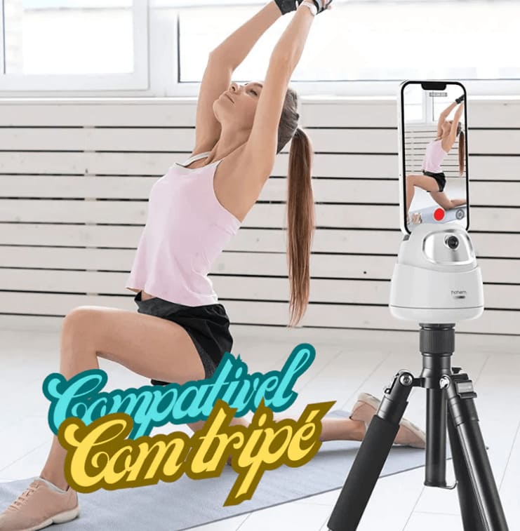MotionSync Pro® - Suporte para Celular Inteligente com Sensor de Movimento 360º + Controle de Brinde🎁